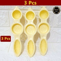 3 Pcs Plastic Maamoul Mold 4 Different Designs Dates sweets Pistachio... - £14.41 GBP