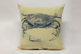 Crab Blue Decorative Pillow Medium - £35.28 GBP