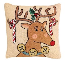 Reindeer &amp; Candy Cane Decorative Pillow - £63.94 GBP