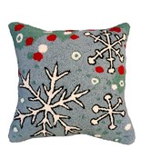 Snowflake Blue Field Decorative Pillow - £63.94 GBP