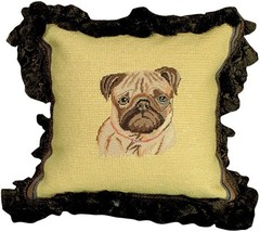 Fawn Pug Decorative Pillow - £79.92 GBP