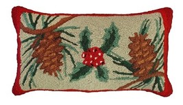 Pine Cones Holly Decorative Pillow - £39.11 GBP