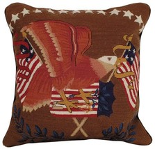 Eagle With Flag Decorative Pillow - £125.82 GBP