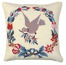 Dove Wreath Decorative Pillow - £110.12 GBP