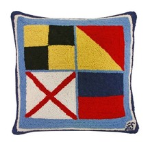 Nautical Love 18x18 Hooked Pillow - £47.85 GBP