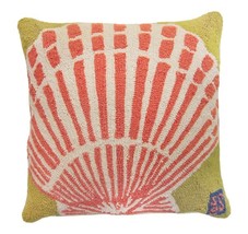Scallop Seashell 18x18 Hooked Pillow - $60.00