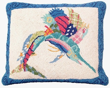 Patchwork Sailfish Decorative Pillow - $60.00