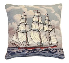 Square Rigger 18x18 Needlepoint Pillow - $140.00