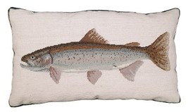 Rainbow Trout Decorative Pillow - $180.00