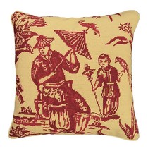 Boy with Bird 18x18 Needlepoint Pillow - £111.65 GBP