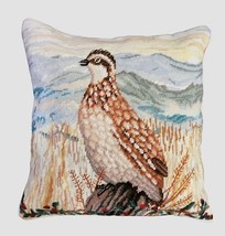 Quail on Fence Decorative Pillow - £111.90 GBP