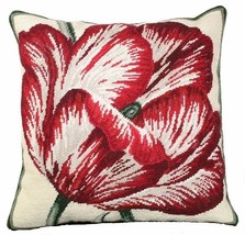 Large Tulip 18x18 NeedlePoint Pillow - £110.08 GBP