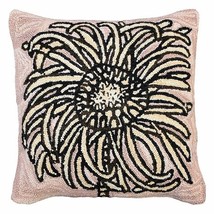 Bloomers 2 20 x 20 Hooked Decorative Pillow - £64.49 GBP