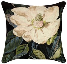 Magnolia 18 x 18 Needlepoint Pillow - £111.88 GBP