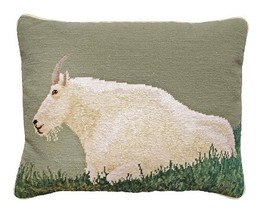 Mountain Goat 16x20 Needlepoint Pillow - £112.25 GBP