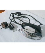 Vintage FOELLER Western German Travel Iron Black and Stainless Steel - $23.36