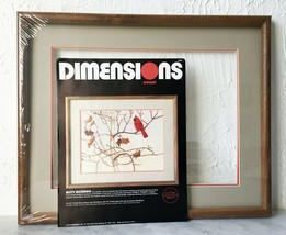 Vintage Dimensions Misty Morning Cardinal in Tree Crewel Kit+Mat &amp; Frame 20&quot;x16&quot; - £41.06 GBP