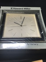 Howard Miller Quartz Wall Clock Square NEW 621-159 Vintage 80&#39;s - £36.99 GBP