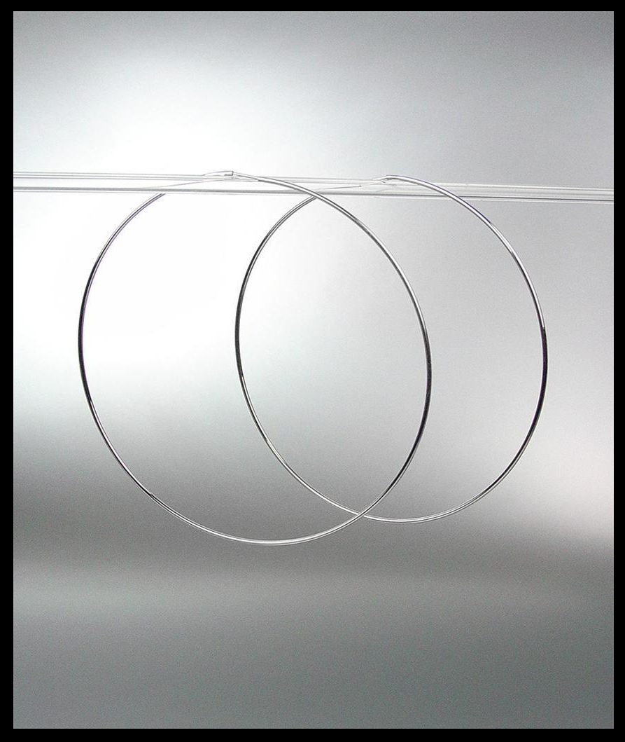 Primary image for CHIC Lightweight Thin Silver Continuous INFINITY 2 1/2" Diameter Hoop Earrings 