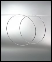 CHIC Lightweight Thin Silver Continuous INFINITY 3" Diameter Hoop Earrings  - $15.99