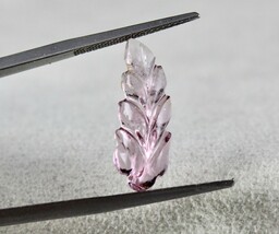 NATÜRLICHER ROSA TURMALIN GESCHNITZTER BLATT 4,78 CT EDELSTEIN ZUR... - $1,787.97 MXN