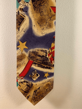 Western Cotton Neck Tie-Blue/Red Pointed 3”W Men’s Vintage EUC - $7.03
