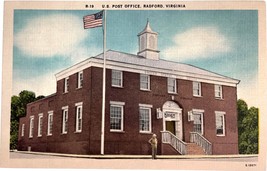 U. S. Post Office, Radford, Virginia, vintage postcard - £9.47 GBP