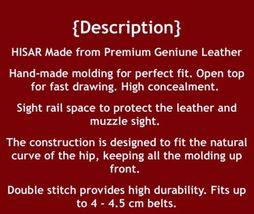 Fits Colt Cobra New 38 Special 2”BBL Belt Holster W/Open Top #1495# RH image 11