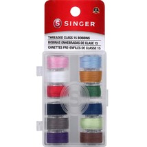 SINGER Transparent Plastic Class 15 Bobbins - Threaded-12/Pkg - £10.32 GBP
