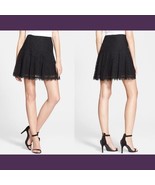 Joie Maika Lace Skirt Caviar Black Size Small $298 NEW - £70.03 GBP