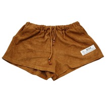 SheIn Shorts Women Small Brown Faux Suede Casual Outdoor Preppy Drawstring Waist - $18.69