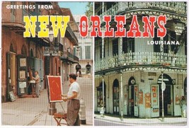 Postcard Greetings From New Orleans Louisiana Paris Of America - £2.31 GBP