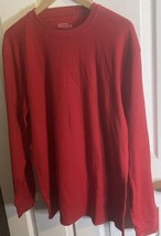 Galaxy By Harvic Men&#39;s Long Sleeve Round Neck Thermal Shirt Red Size Xl - £11.23 GBP