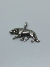 Vintage Sterling Silver 925 Wolf Charm Pendant - $24.99