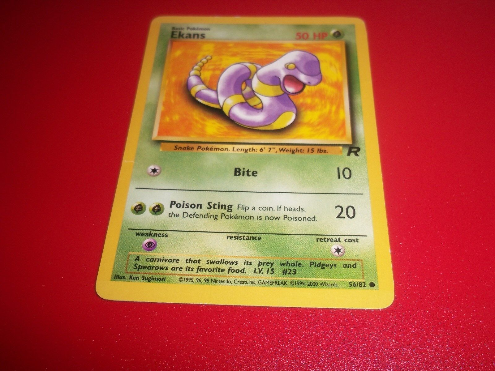☆Pokemon Trading Game Card☆EKANS - 56/82 - POKEMON – TEAM ROCKET 1ST ☆ - $19.99