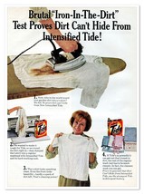 Tide Laundry Detergent Iron-in-the-Dirt Test Vintage 1968 Full-Page Maga... - £7.73 GBP