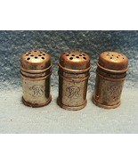 LOT / SET 3 ANTIQUE GORHAM # 3133 STERLING SILVER SALT &amp; PEPPER SHAKERS ... - $3,318.08 MXN