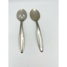 Vintage Starflyte Serving Spoons Lot Of 2 Star Pattern Washington Forge 7 3/4&quot; - £13.56 GBP