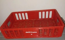 Coca Cola Coke Soda Pop Bottle Crate Carrier Red Plastic Stackable 18-3/4x12-1/2 - £15.95 GBP