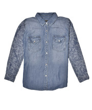RAILS Womens Shirt Caden Skinny Denim Classic Blue Size S RW10985 - £36.35 GBP