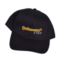 Continental Tire Hat Black Stitched Logo Adjustable Baseball Cap Racing - £8.00 GBP