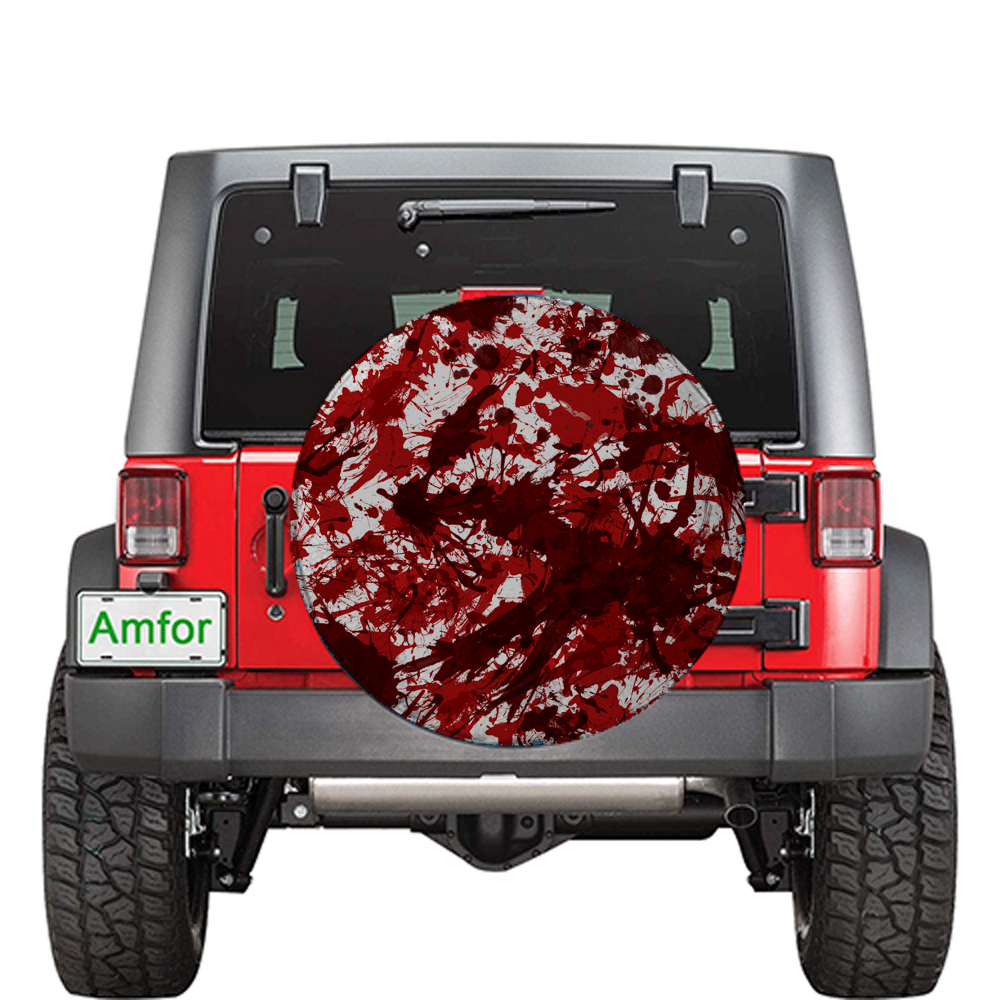 Primary image for Red Blood Camo Universal Spare Tire Cover Size 30 inch For Jeep SUV 