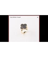 Gray Mother of Pearl Motif Ring - £44.07 GBP