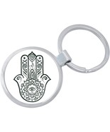 Black And White Hamsa Keychain - Includes 1.25 Inch Loop for Keys or Bac... - $14.73 CAD