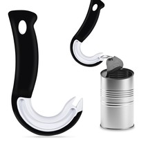 1 Pcs Pull Top Can Opener Ring Can Opener Easy Grip J Hook Can Opener Black Easy - £9.06 GBP