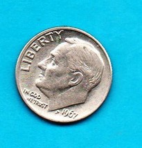 1967 Roosevelt Dime - Circulated Minimum Wear - £0.08 GBP