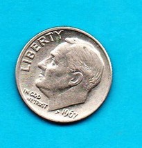 1967 Roosevelt Dime - Circulated Minimum Wear - £0.07 GBP