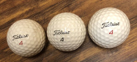 Titleist #4 Set Of 3 Vintage Golf Balls Acushnet 100 K - £11.05 GBP