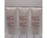 LOT OF 3 Clarins Gentle Foaming Cleanser with Cottonseed 0.8oz Norm/Combo - $15.83