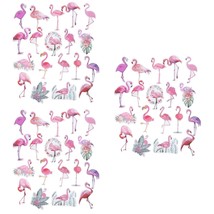 57 Pcs /Pack Pink Flamingo Luggage Decals PVC Waterproof Luggage Stickers for La - £35.19 GBP